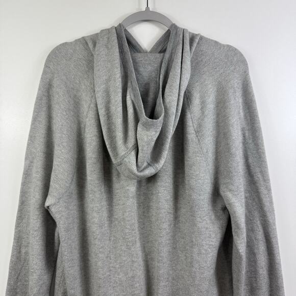 Vince Mens Large Gray Wool Blend Hooded Sweater Pullover Designer Winter Neutral - Picture 5 of 11